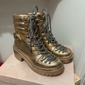Rose Gold Combat Boots
